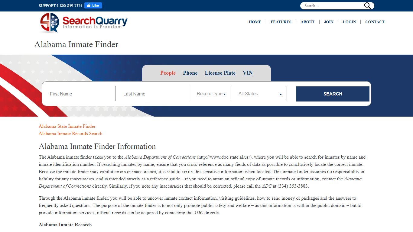 Free Alabama Inmate Finder - Enter A Name and Locate Inmates - SearchQuarry
